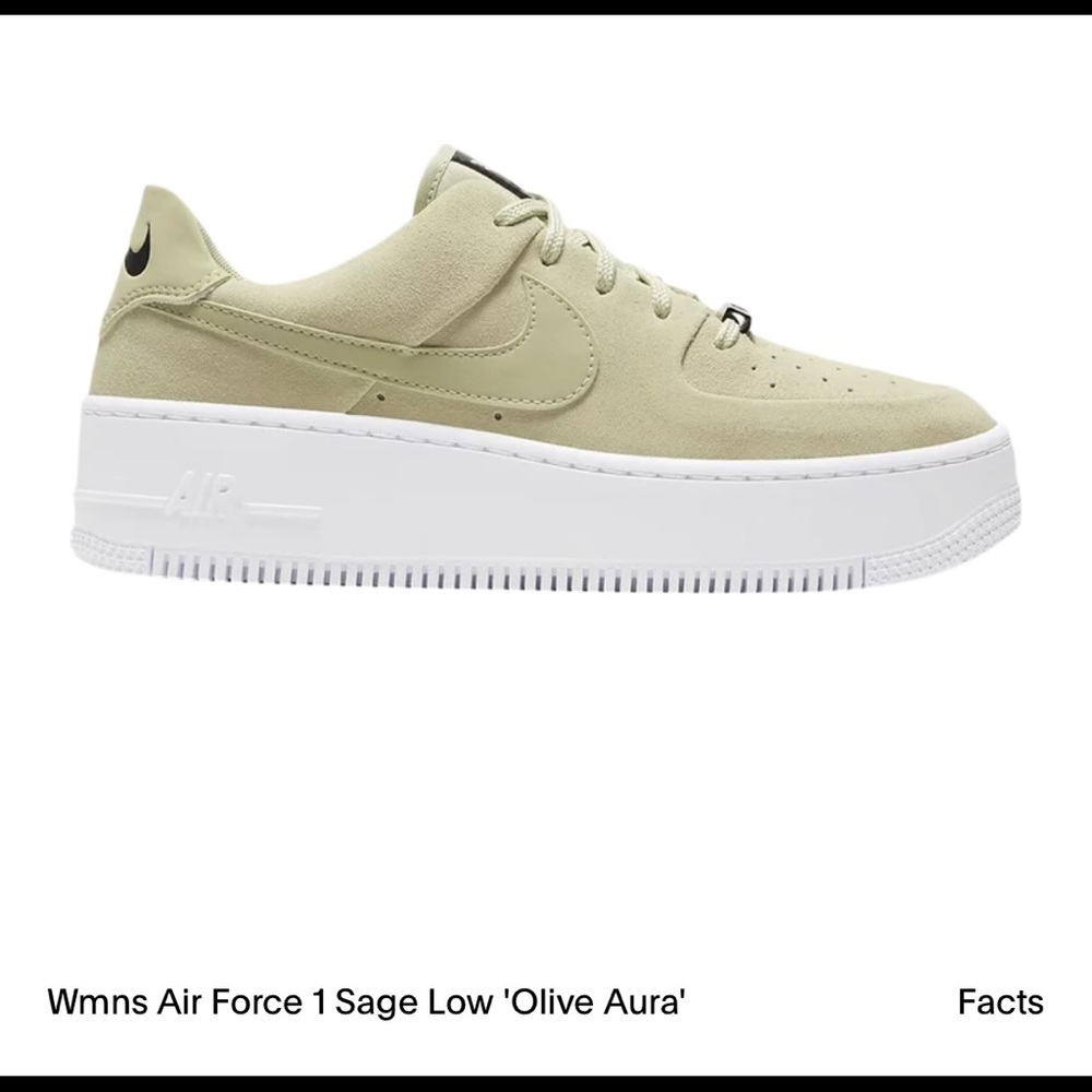 BRAND NEW Nike suede sage green shoes